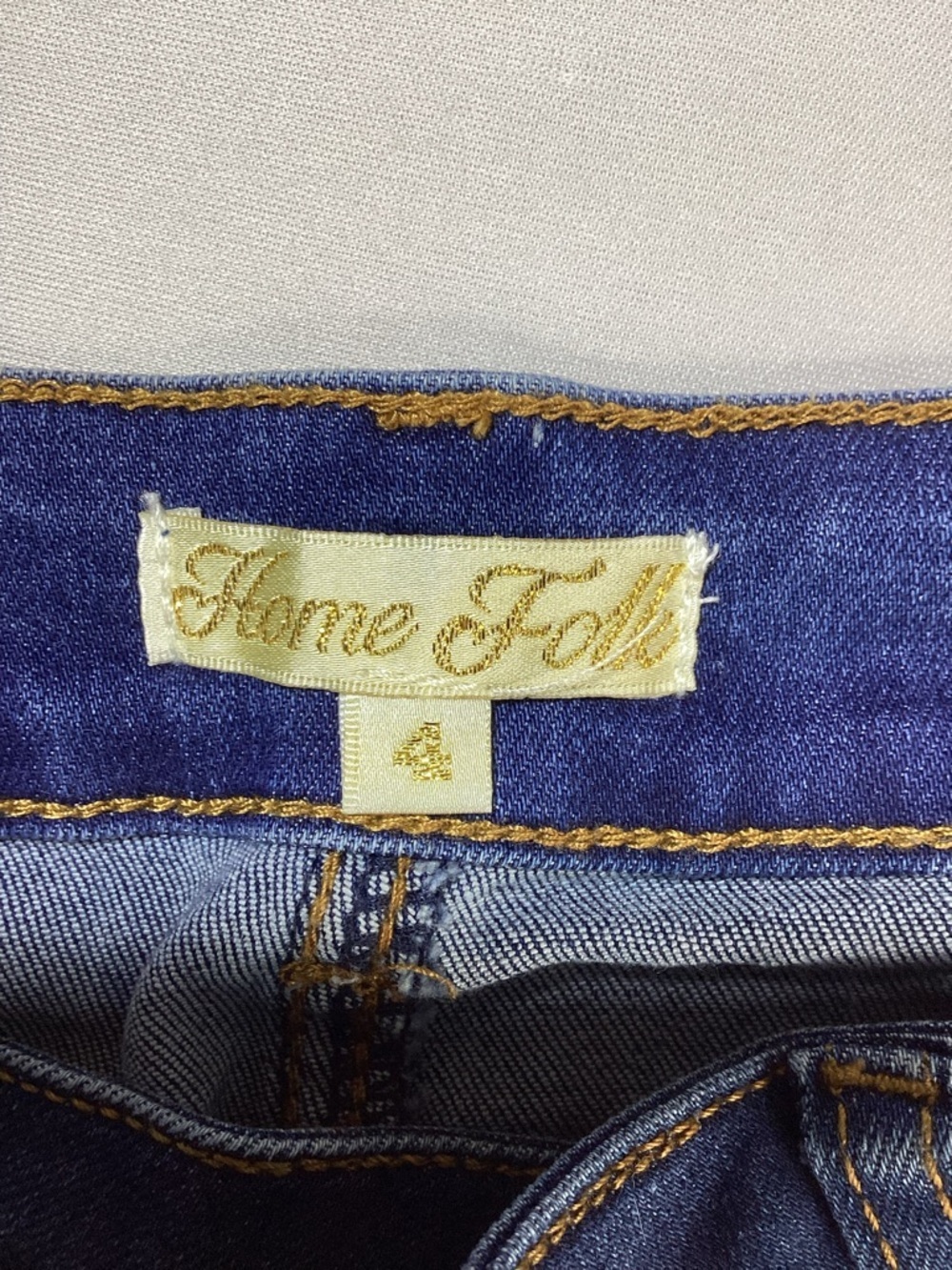 Women’s Dark Blue High Waist Distressed Flare Jeans - Picture 5 of 11